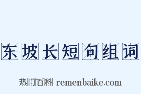 东坡长短句组词是什么意思的图片